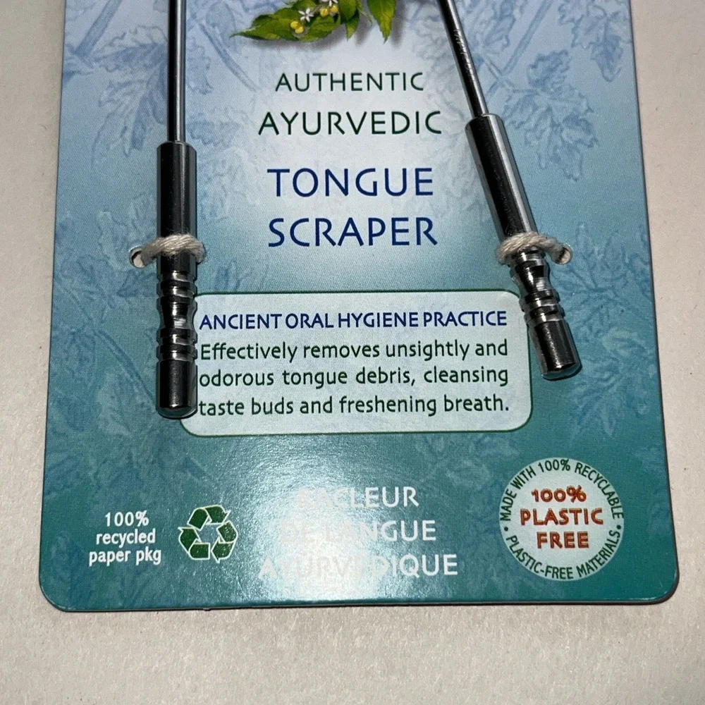 Auromere Tongue Cleaner, Ancient Oral Hygiene, Eco Friendly‎ Zero Waste